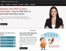 Tablet Screenshot of bluefoxpdf.com